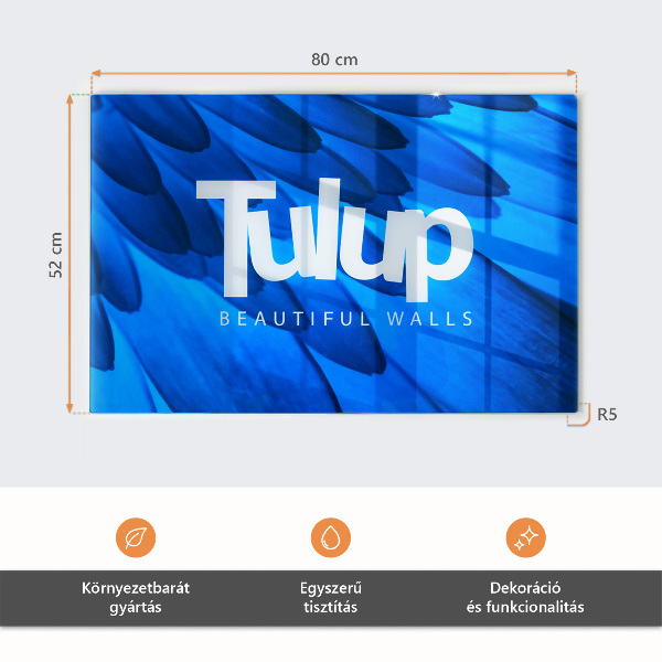 Tabla de cortar Patrón metálico con acentos azules.