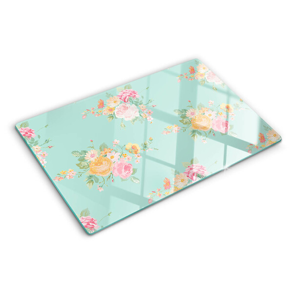 Tabla de cortar Patrón floral en colores pastel