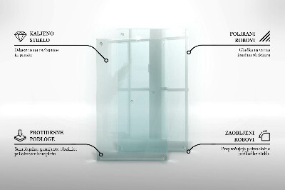 Tabla de cortar de vidrio templado transparente