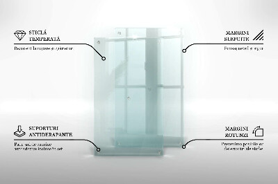 Tabla de cortar de vidrio templado transparente