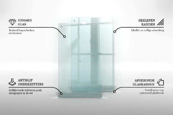 Tabla de cortar de vidrio templado transparente