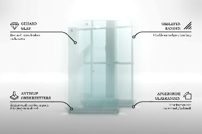 Tabla de cortar de vidrio templado transparente