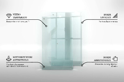 Tabla de cortar de vidrio templado transparente
