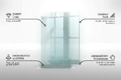 Tabla de cortar de vidrio templado transparente