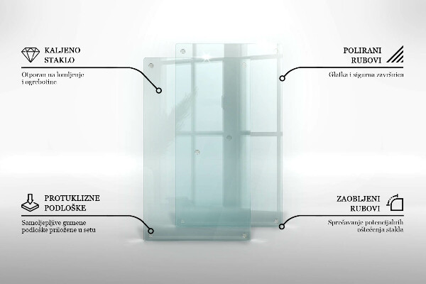 Tabla de cortar de vidrio templado transparente