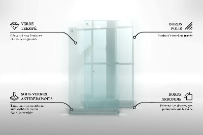 Tabla de cortar de vidrio templado transparente
