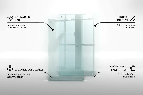 Tabla de cortar de vidrio templado transparente
