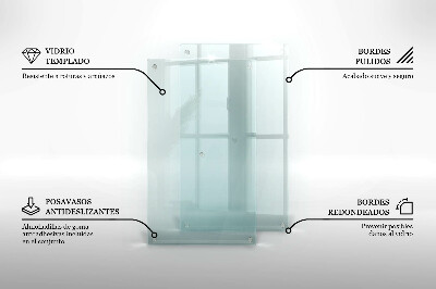 Tabla de cortar de vidrio templado transparente