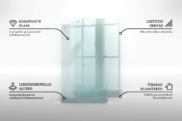 Tabla de cortar de vidrio templado transparente
