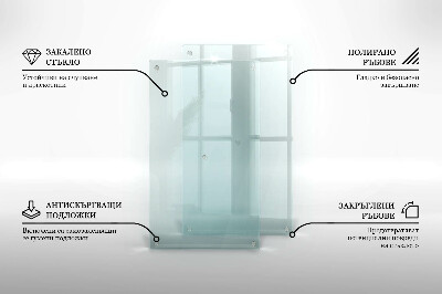 Tabla de cortar de vidrio templado transparente