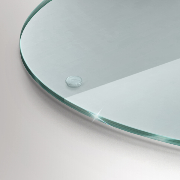 Tabla de cocina transparente redonda