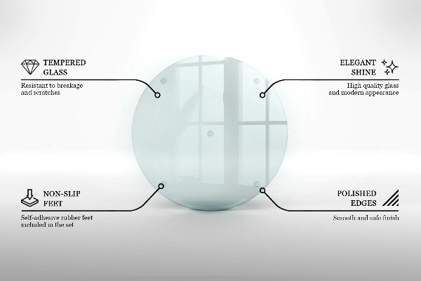 Tabla de cocina transparente redonda