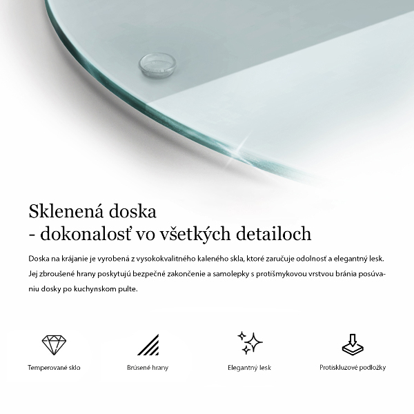 Deska do krojenia transparentna okrągła okrągła