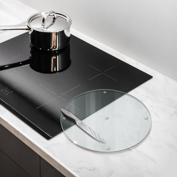 Tabla de cocina transparente redonda