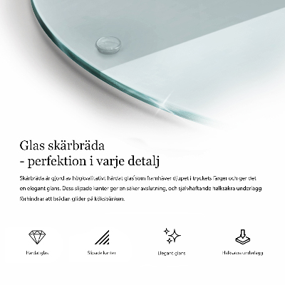 Tabla de cocina transparente redonda