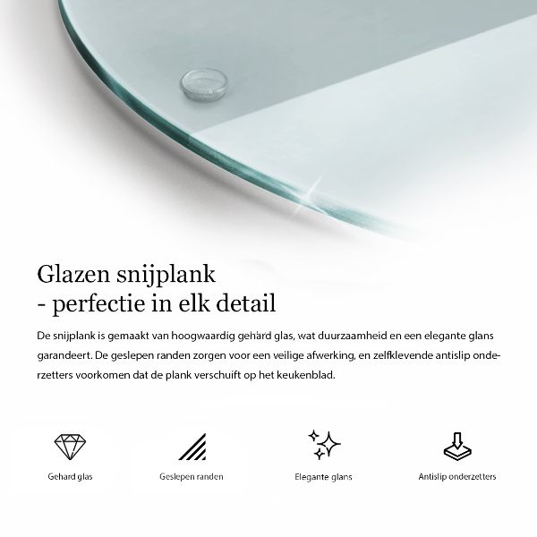 Deska do krojenia transparentna okrągła okrągła