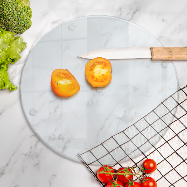 Tabla de cocina transparente redonda
