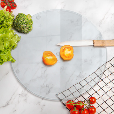 Tabla de cocina transparente redonda