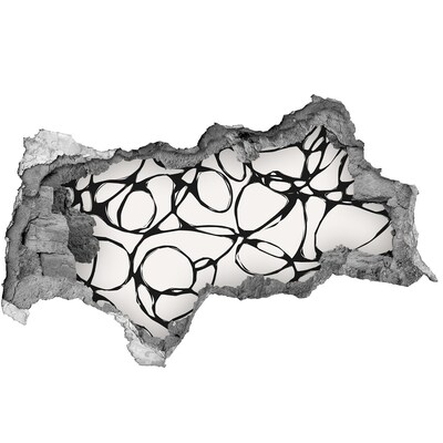 Pegatina decorativa agujero en la pared 3d Patrones abstractos en la pared