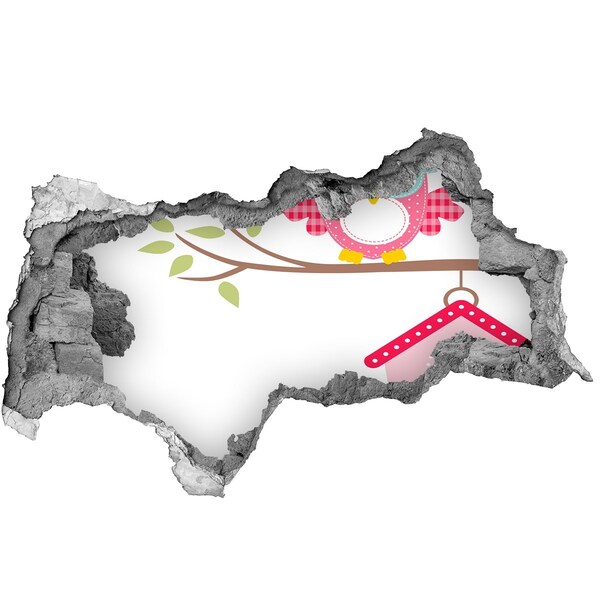 Samoprzylepna naklejka na ścianę Sowy na gałęzi
