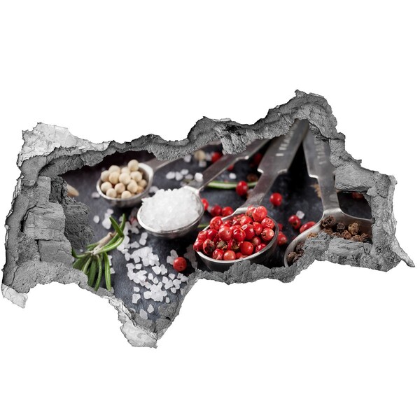 Fotomural autoadhesivo efecto agujero 3d Paraíso de las especias