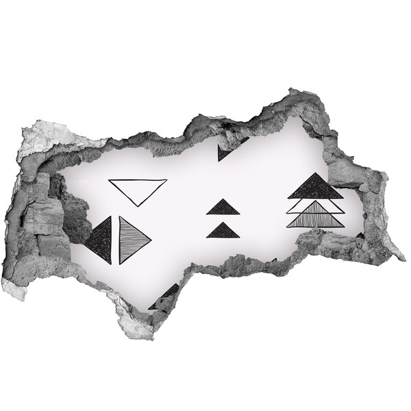 Fotomural autoadhesivo efecto agujero 3d Patrones geométricos en la pared