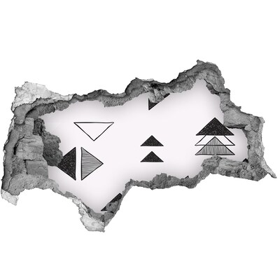 Fotomural autoadhesivo efecto agujero 3d Patrones geométricos en la pared