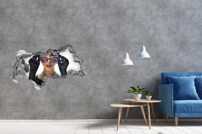 Vinilo adhesivo boquete en la pared rota Elegancia con estilo en un agujero en la pared