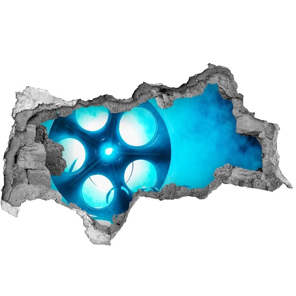 Pegatina decorativa agujero en la pared 3d Cine en acción