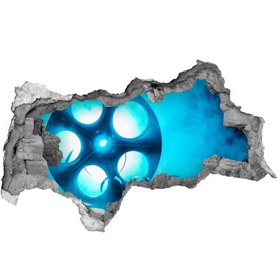 Pegatina decorativa agujero en la pared 3d Cine en acción