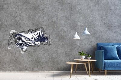 Naklejka 3D dziura samoprzylepna Tropikalna oaza z palmami