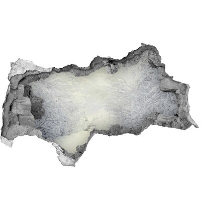 Fotomural autoadhesivo efecto agujero 3d Paisaje invernal detrás del muro
