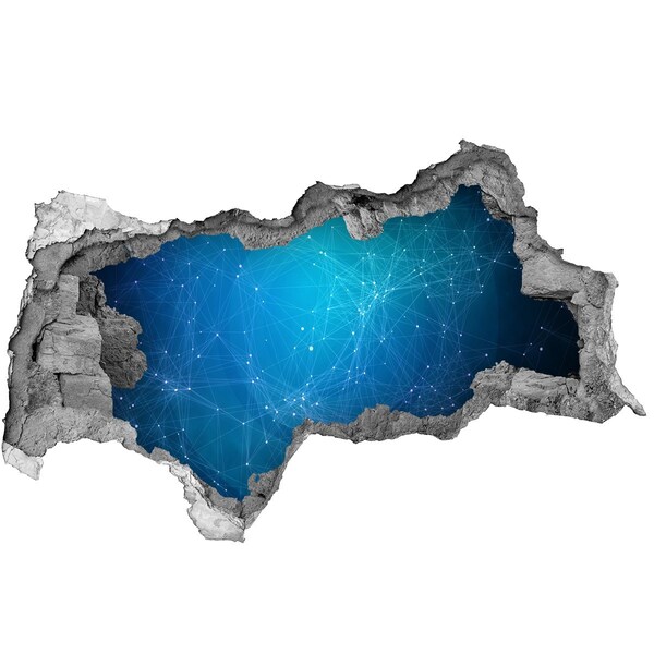 Fotomural autoadhesivo efecto agujero 3d Portal cósmico en la pared