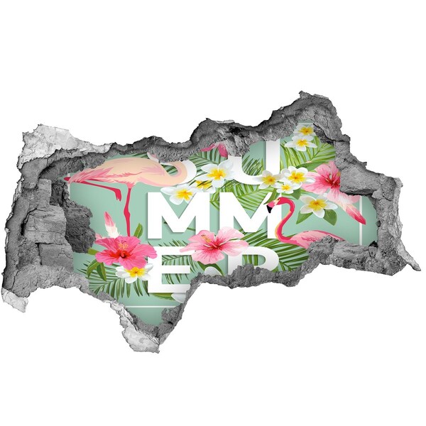 Vinilo efecto 3d pared rota irregular Sueños de verano