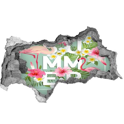 Vinilo efecto 3d pared rota irregular Sueños de verano