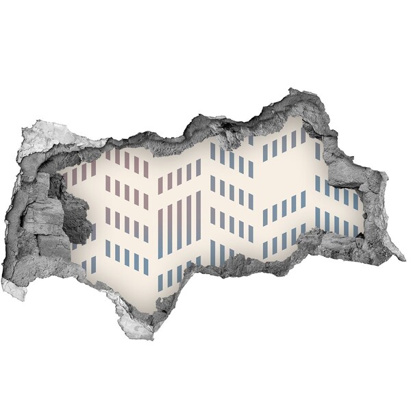 Pegatina decorativa agujero en la pared 3d El encanto urbano tras el muro