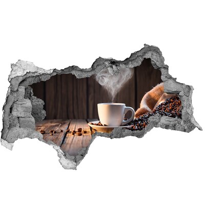 Naklejka 3D dziura samoprzylepna Kawa w przytulnej kawiarni
