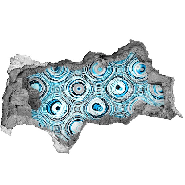Pegatina decorativa agujero en la pared 3d Remolinos de agua en el hormigón