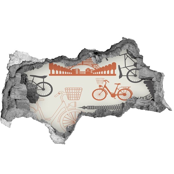 Vinilo adhesivo boquete en la pared rota París en detalle