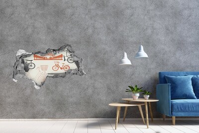 Vinilo adhesivo boquete en la pared rota París en detalle