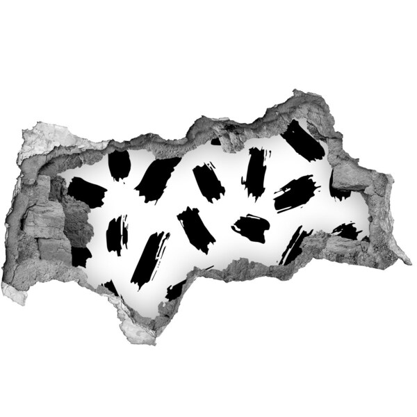 Pegatina decorativa agujero en la pared 3d Una pared dañada con vetas abstractas