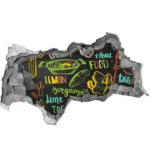 Vinilo adhesivo boquete en la pared rota Inspiraciones de cocina