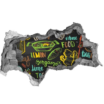 Vinilo adhesivo boquete en la pared rota Inspiraciones de cocina