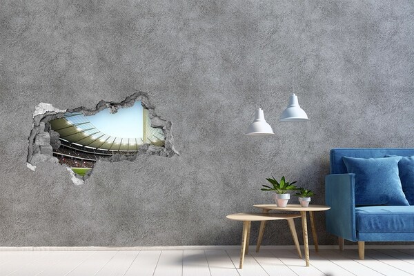 Vinilo adhesivo boquete en la pared rota Un estadio lleno de emociones