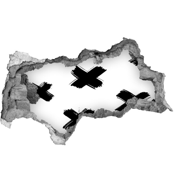 Fotomural autoadhesivo efecto agujero 3d Un elegante agujero en la pared