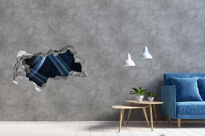 Vinilo efecto 3d pared rota irregular Agujero espacial en la pared
