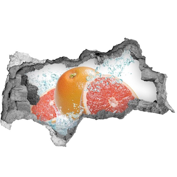 Vinilo adhesivo boquete en la pared rota Paraíso de frutas con cascada