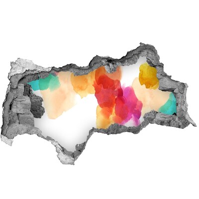 Pegatina decorativa agujero en la pared 3d Agujero colorido en la pared