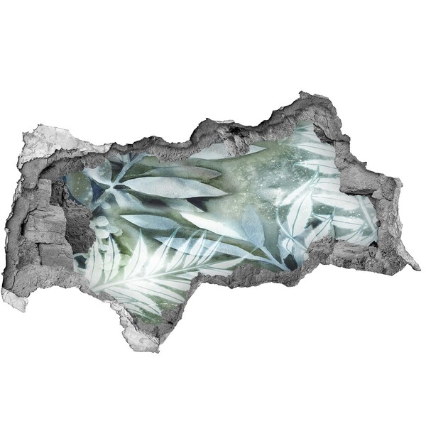 Vinilo adhesivo boquete en la pared rota Un oasis verde en un agujero en la pared