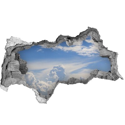 Fotomural autoadhesivo efecto agujero 3d El cielo está lleno de nubes.